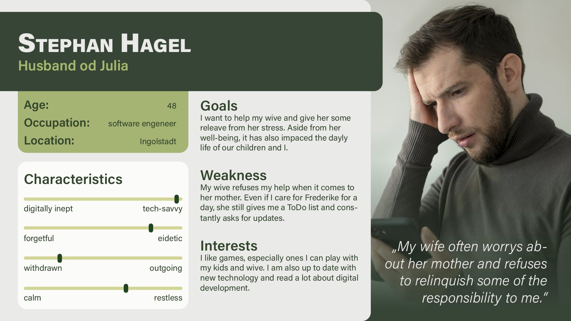 Retrace Served Persona for a relative